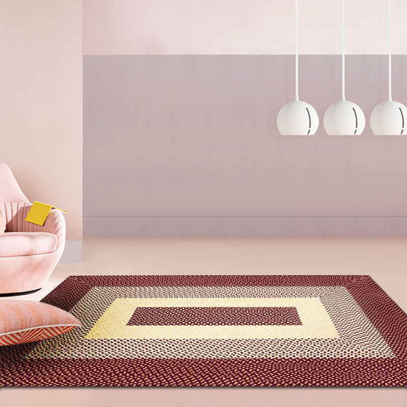 BowLift | Unique Rustic Floor Mat Cotton Geometric Pattern Rug Washable Pet Friendly Non-Slip Carpet for Living Room