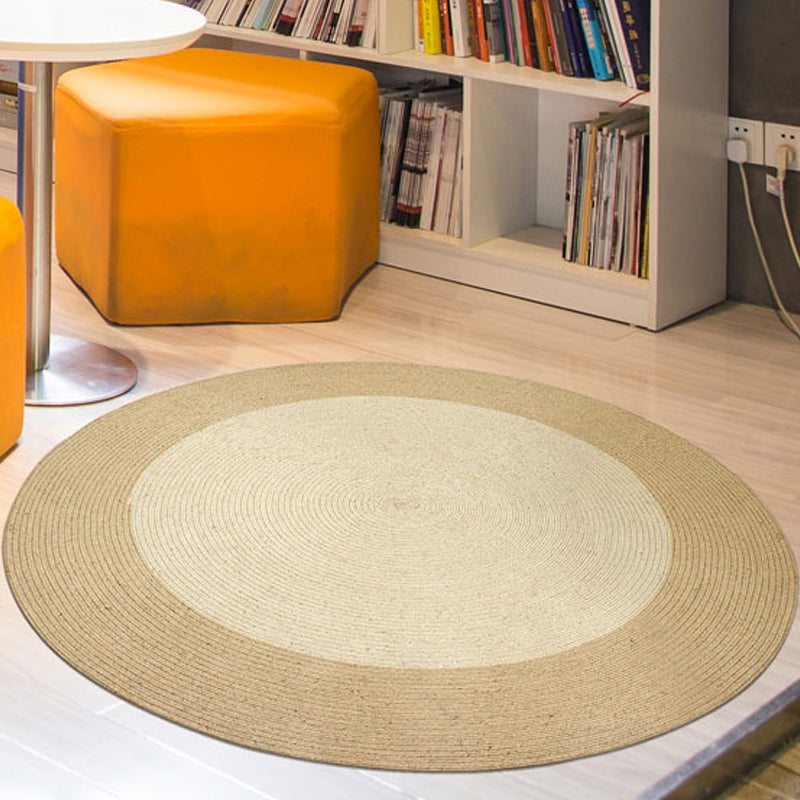 BowLift | Brown Bedroom Carpet Rustic Circular Pattern Rug Sisal Washable Non-Slip Backing Pet-Friendly Rug