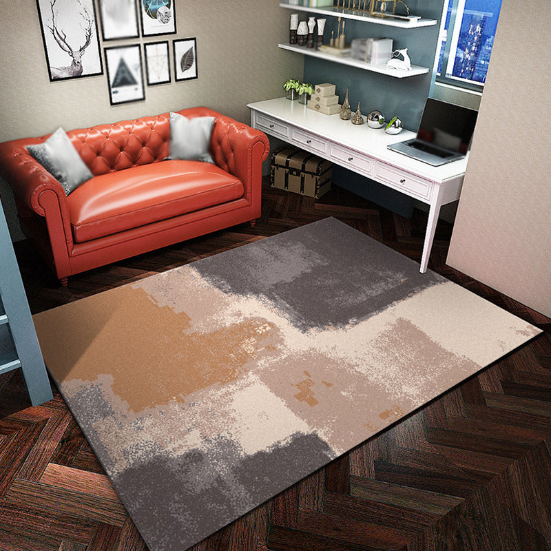 BowLift | Unique Abstract Carpet Multicolor Industrial Carpet Polyester Pet Friendly Washable Non-Slip Area Rug for Living Room