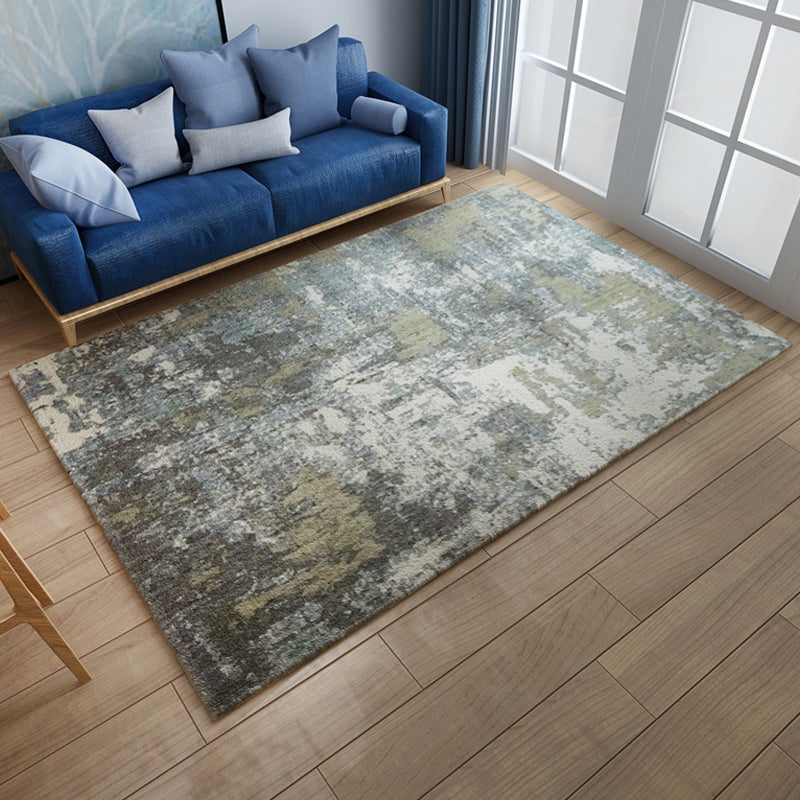 BowLift | Unique Abstract Carpet Multicolor Industrial Carpet Polyester Pet Friendly Washable Non-Slip Area Rug for Living Room