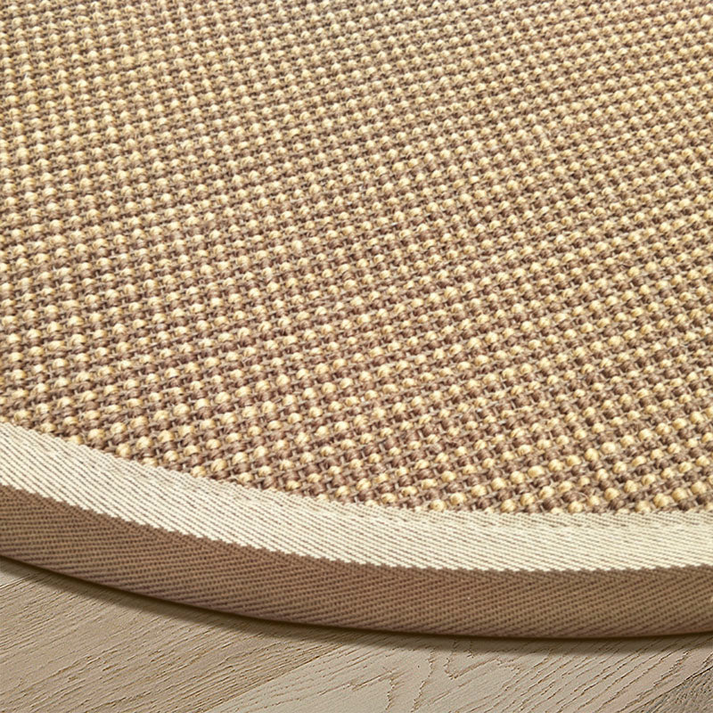 BowLift | Brown Living Room Rug Rustic Circle Pattern Rug Sisal Washable Non-Slip Backing Pet-Friendly Rug