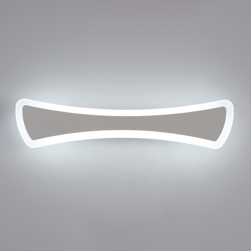BowLift | Ultra-thin acrylic wash basin lamp contemporary LED silver wall light lighting for bathroom