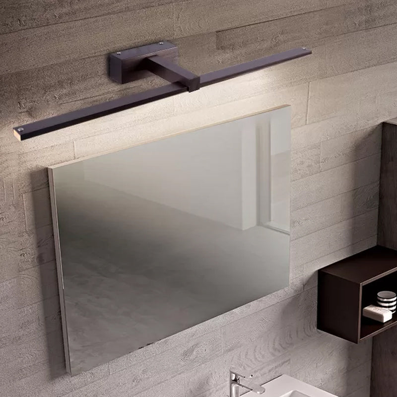 BowLift | Tubular Vanity Lighting Contemporary Metallic LED Coffee Wall Mount Light Fixture in Warm/White Light, 16.5"/20.5" L