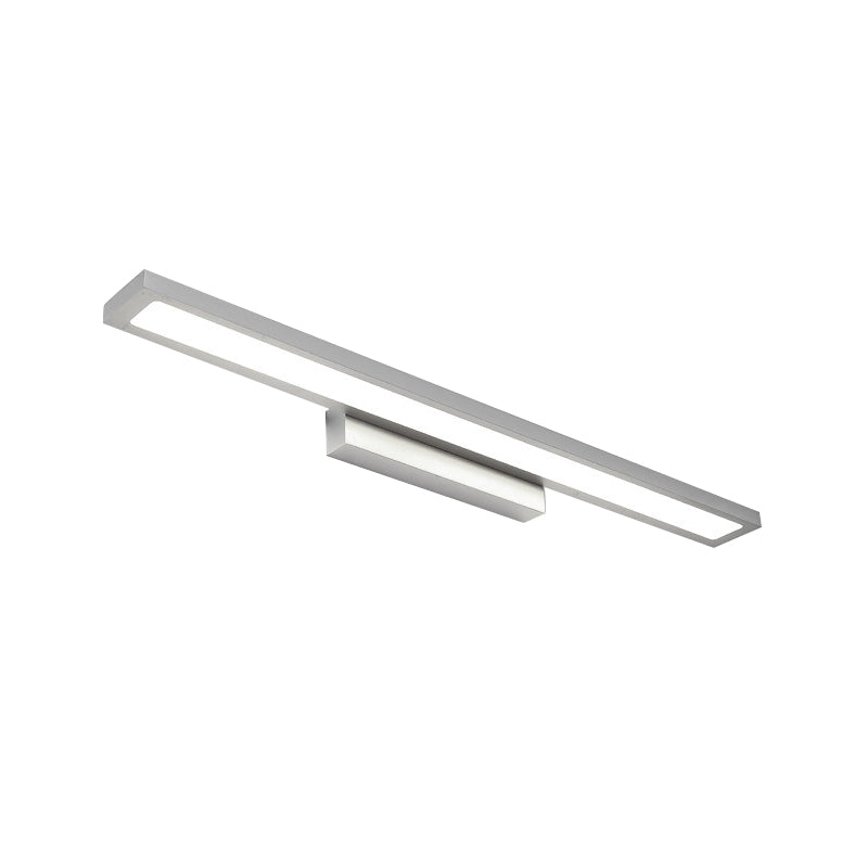 BowLift | Tube Bathroom Vanity Lamp Metal LED Minimal Vanity Light Fixture in Black/Silver, Warm/White Light