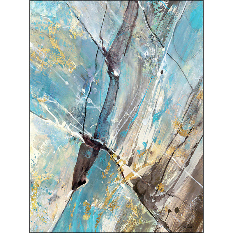 BowLift | Aesthetic Abstract Watercolor Pattern Rug Blue Simple Rug Polyester Washable Non-Slip Pet-Friendly Area Rug for the Living Room