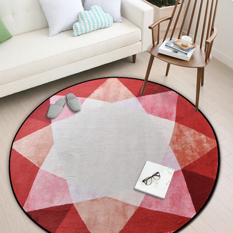 BowLift | Unique Multi Colors Geometric Carpet Polyester Contemporary Indoor Carpet Machine Washable Rug for Home