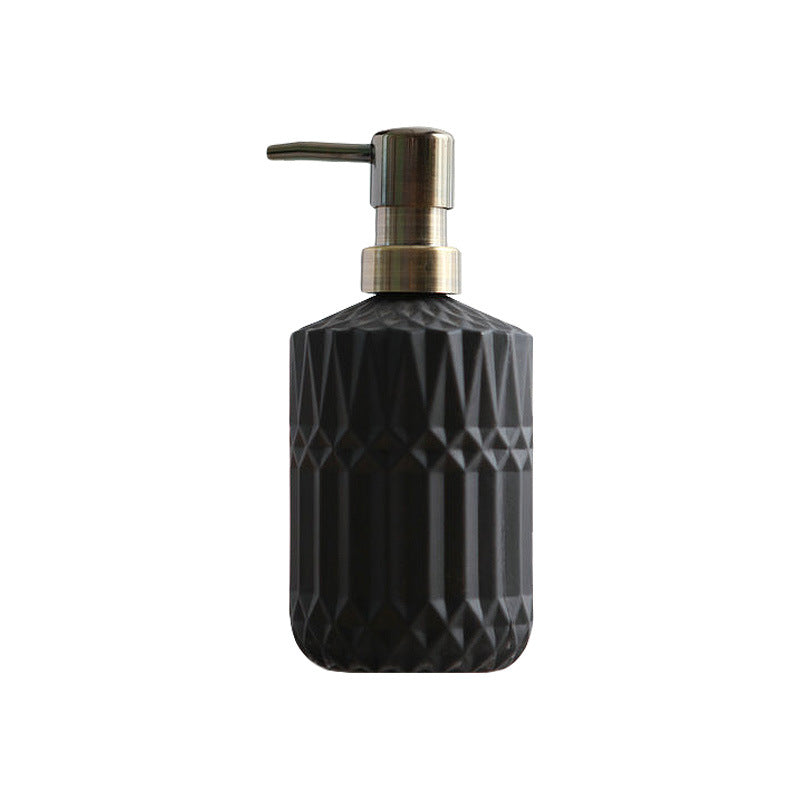 BowLift | CrystalFoam Glass Soap Dispenser | Diamond Pattern Design | Elegant Storage for Soap | Modern Bathroom Decor