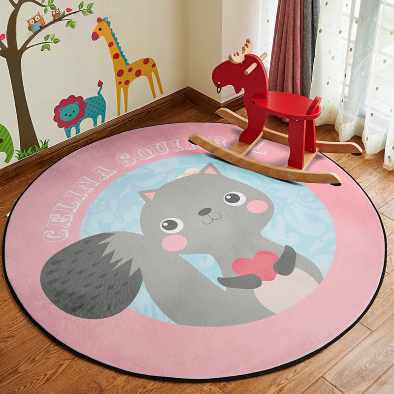 BowLift | Beautiful animal pattern rug pastel children's style rug polyester non-slip rug for the children's room