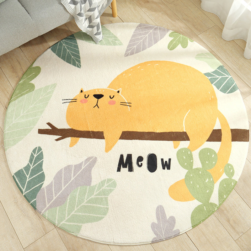 BowLift | Shady Animal Indoor Rug Soft Color Cartoon Rug Polypropylene Machine Washable Rug for the Children's Room