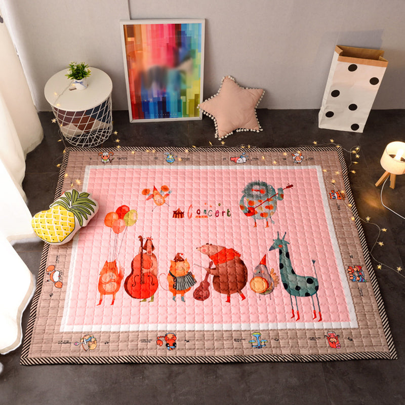 BowLift | Cute Cartoon Rug Bright Color Animal Indoor Rug Washable Non-Slip Area Carpet for Daycare