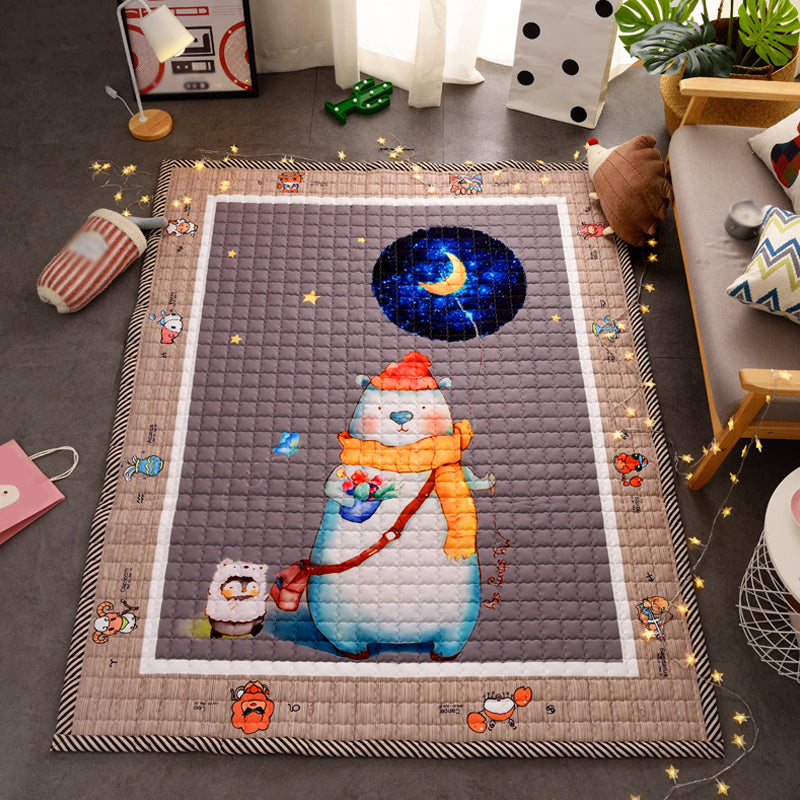 BowLift | Cute Cartoon Rug Bright Color Animal Indoor Rug Washable Non-Slip Area Carpet for Daycare