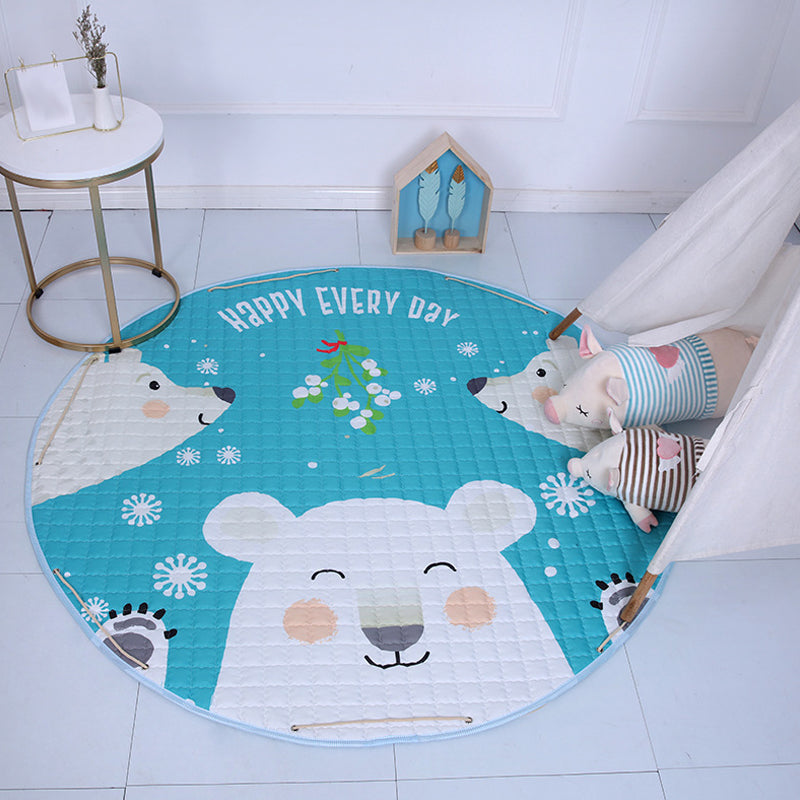 BowLift | Beautiful cartoon rug for indoors, multicolored animal pattern rug, washable, pet-friendly, non-slip rug for the children's room