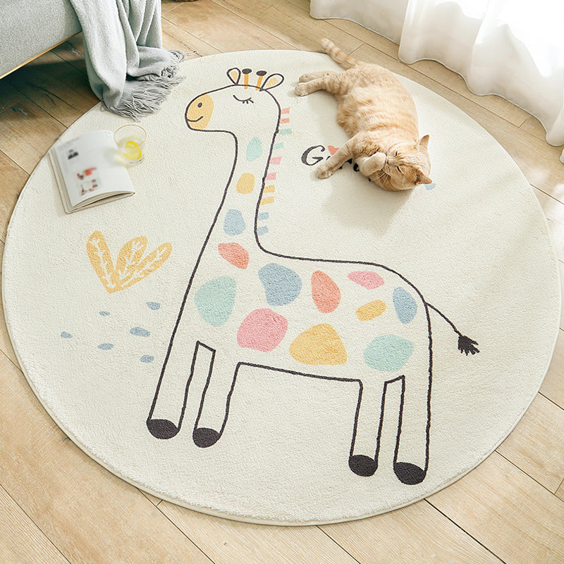 BowLift | Beautiful Kids Style Rug Soft Color Animal and Word Pattern Carpet Pet Friendly Non-Slip Rug for the Children's Room