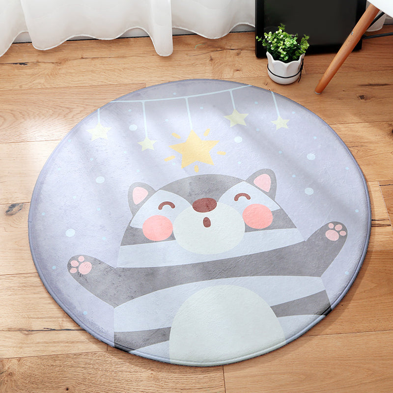 BowLift | Cartoon Kids Room Rug Soft Color Wild Animal Rug Synthetic Anti-Slip Back Area Rug
