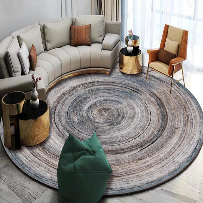 BowLift | Casual Modern Rug in gray abstract wood grain pattern Rug Polyester machine washable Rug for living space decoration