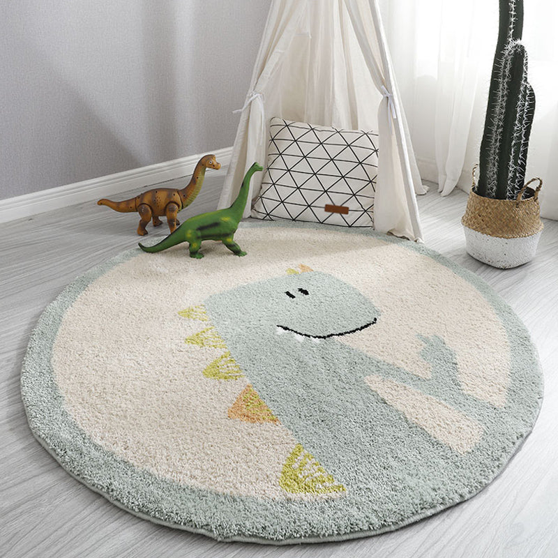 BowLift | Light colored Baby room Rug Cartoon Animal Area Rug Polypropylene Pet friendly Non-slip Rug