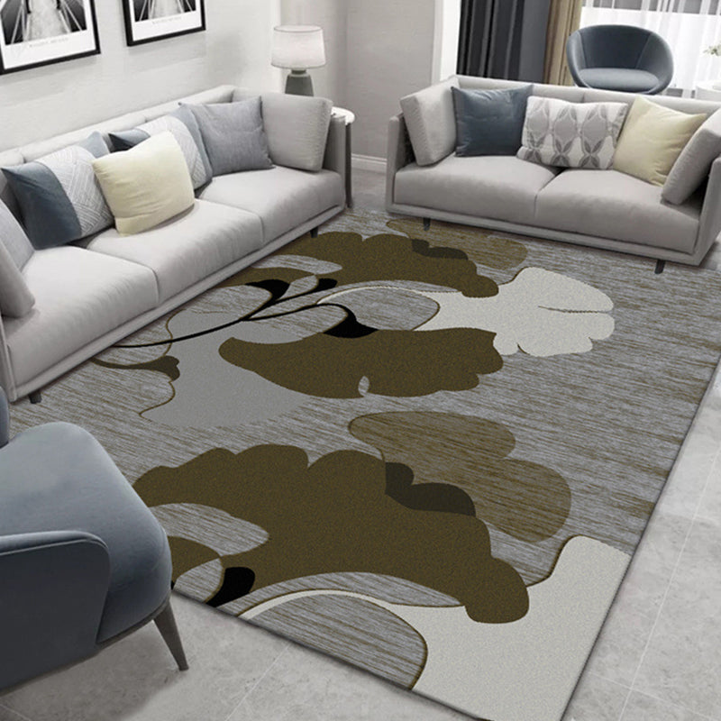 BowLift | Tropical Lounge Carpet Multicolored Leaf Pattern Carpet Polyester Non-Slip Back Machine Washable Carpet