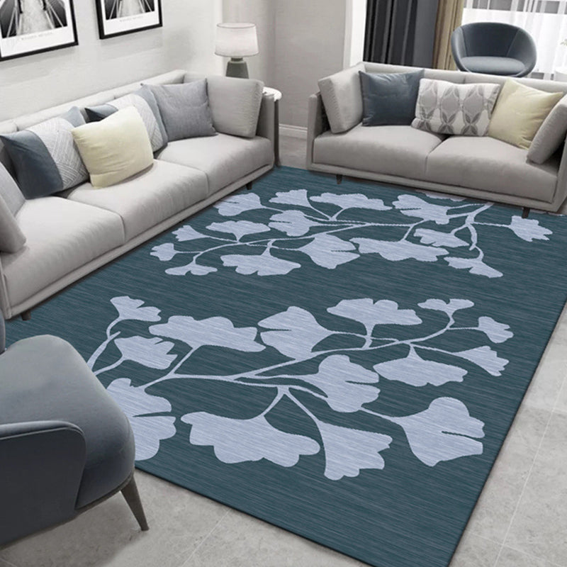 BowLift | Tropical Lounge Carpet Multicolored Leaf Pattern Carpet Polyester Non-Slip Back Machine Washable Carpet