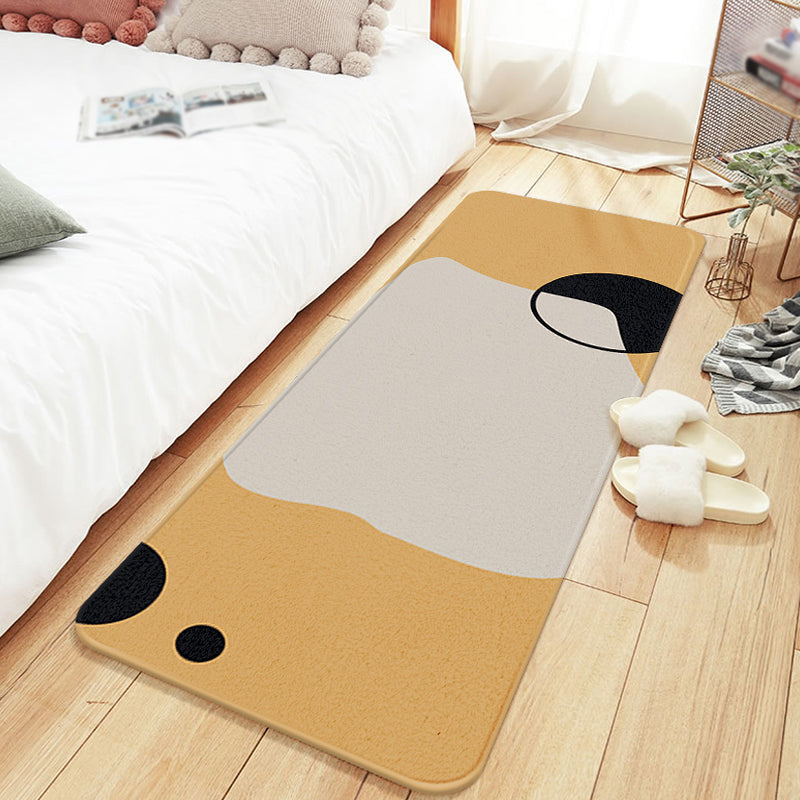 BowLift | Unique Colorblock Striped Pattern Rug Multicolor Modern Carpet Polyester Washable Non-Slip Rug for Bedroom
