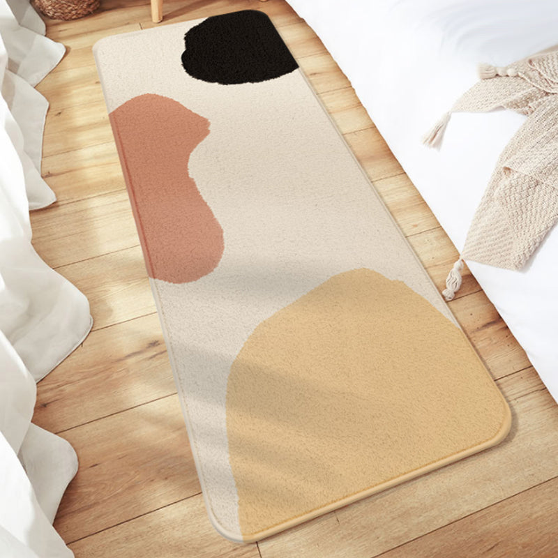 BowLift | Unique Colorblock Striped Pattern Rug Multicolor Modern Carpet Polyester Washable Non-Slip Rug for Bedroom