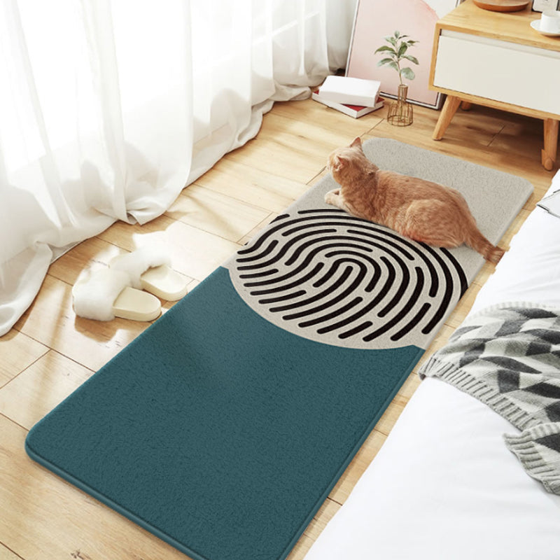 BowLift | Unique Colorblock Striped Pattern Rug Multicolor Modern Carpet Polyester Washable Non-Slip Rug for Bedroom