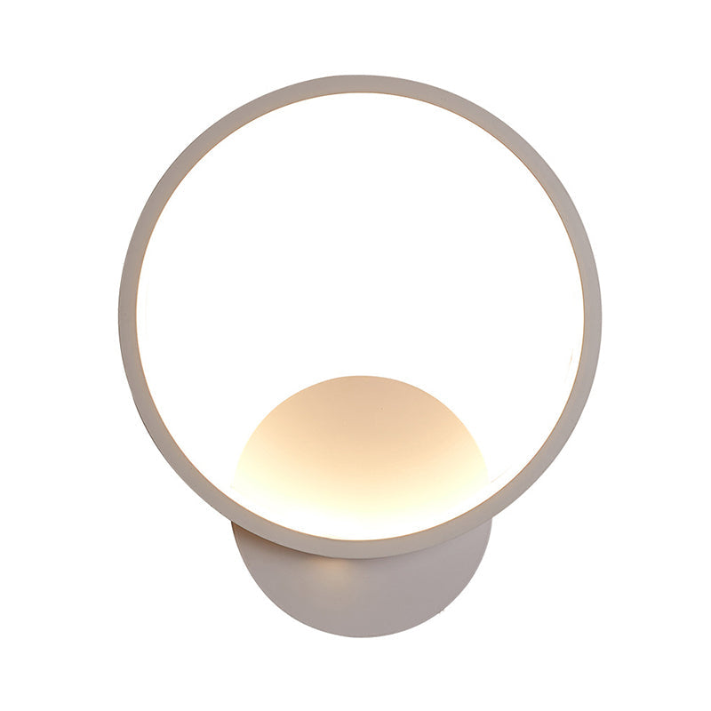 BowLift | Round/Rectangular Nightstand Wall Lamp Aluminum Minimalist LED Wall Light in Black/White, 8"/10"/12.5" Diameter