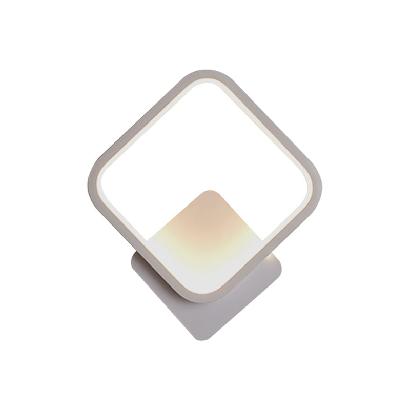 BowLift | Round/Rectangular Nightstand Wall Lamp Aluminum Minimalist LED Wall Light in Black/White, 8"/10"/12.5" Diameter