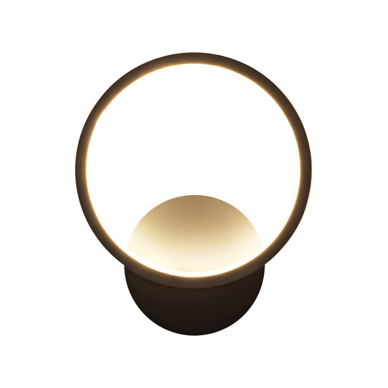 BowLift | Round/Rectangular Nightstand Wall Lamp Aluminum Minimalist LED Wall Light in Black/White, 8"/10"/12.5" Diameter