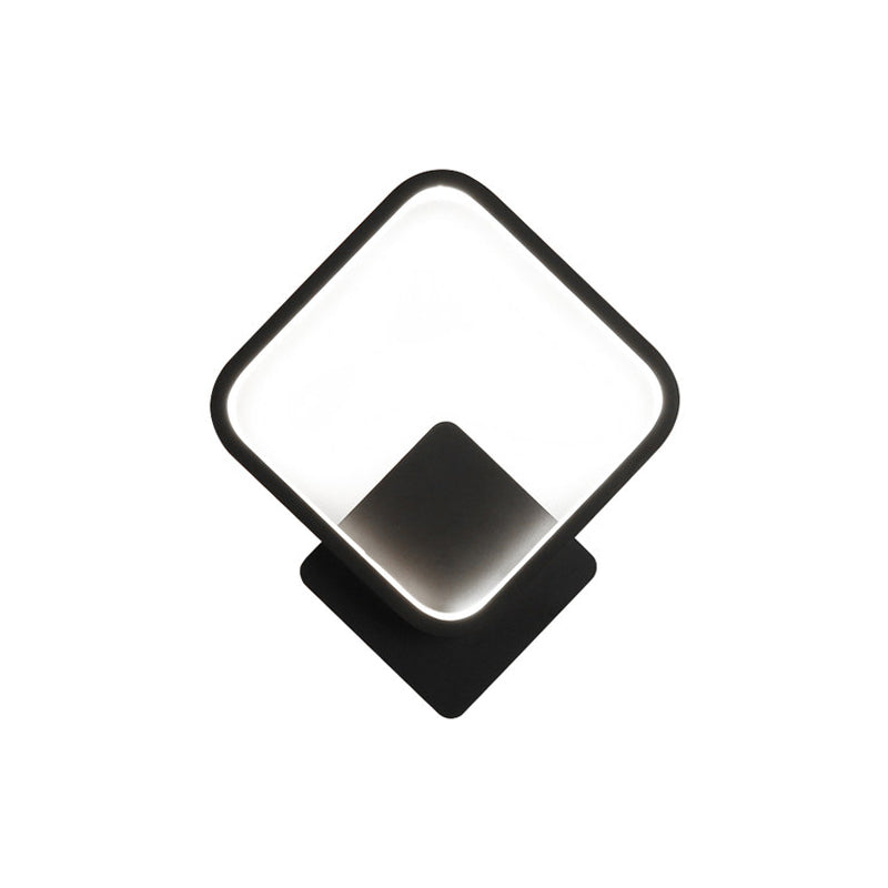 BowLift | Round/Rectangular Nightstand Wall Lamp Aluminum Minimalist LED Wall Light in Black/White, 8"/10"/12.5" Diameter
