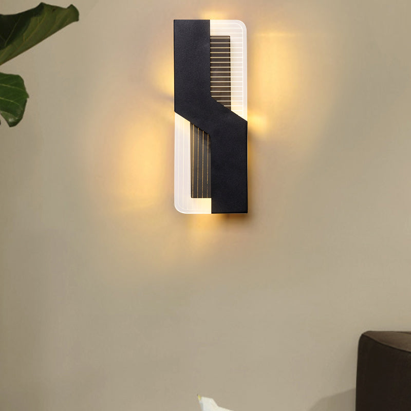 BowLift | Black/White Wall-Mounted Light Sculpture Nordic LED Metal Wall Light in Warm/White Light for Nightstand