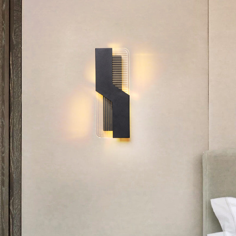 BowLift | Black/White Wall-Mounted Light Sculpture Nordic LED Metal Wall Light in Warm/White Light for Nightstand