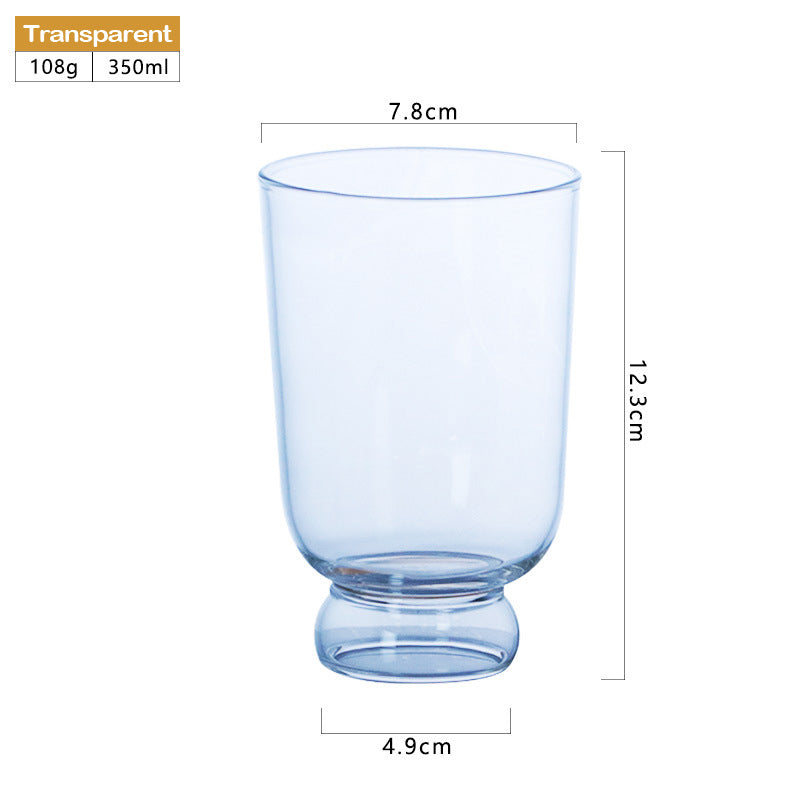 BowLift | Hot Sale Coffee Glass 350ml Hand Blown Simple Glass Water Cup Juice Cup Milk Cup