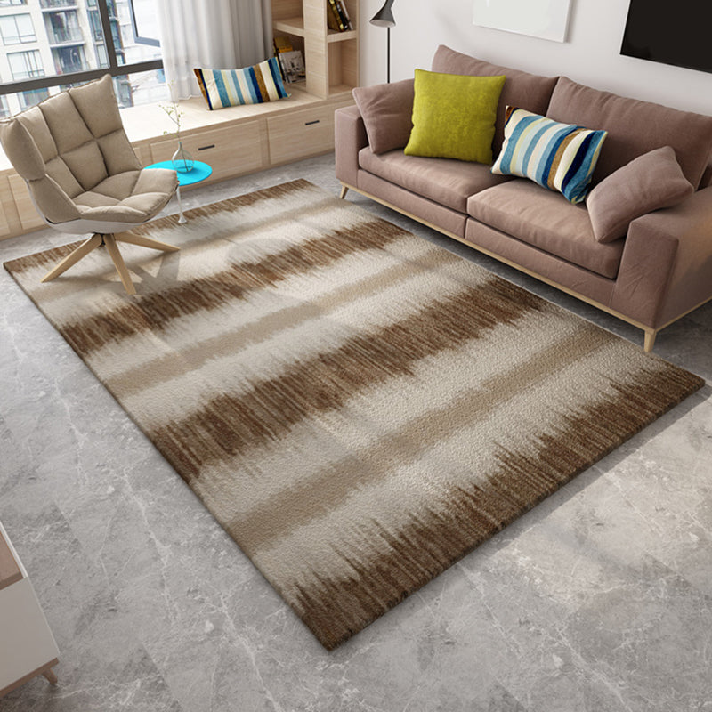 BowLift | Brown Bedroom Carpet Novelty Circle Triangle Stripe Pattern Area Rug Polyester Washable Rug