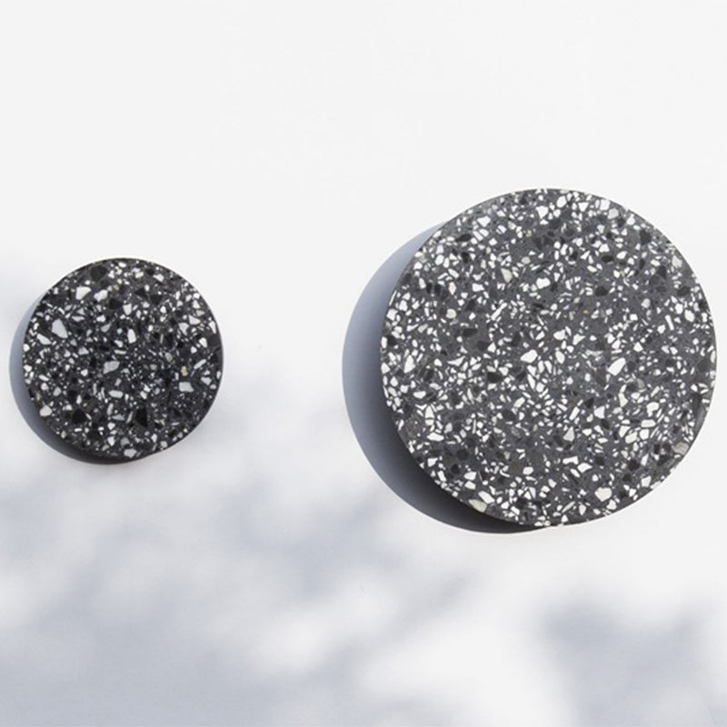 BowLift | Disc-shaped LED wall lamp Minimalist terrazzo bedroom wall light in Pink/Blue/Black, 7"/10" B