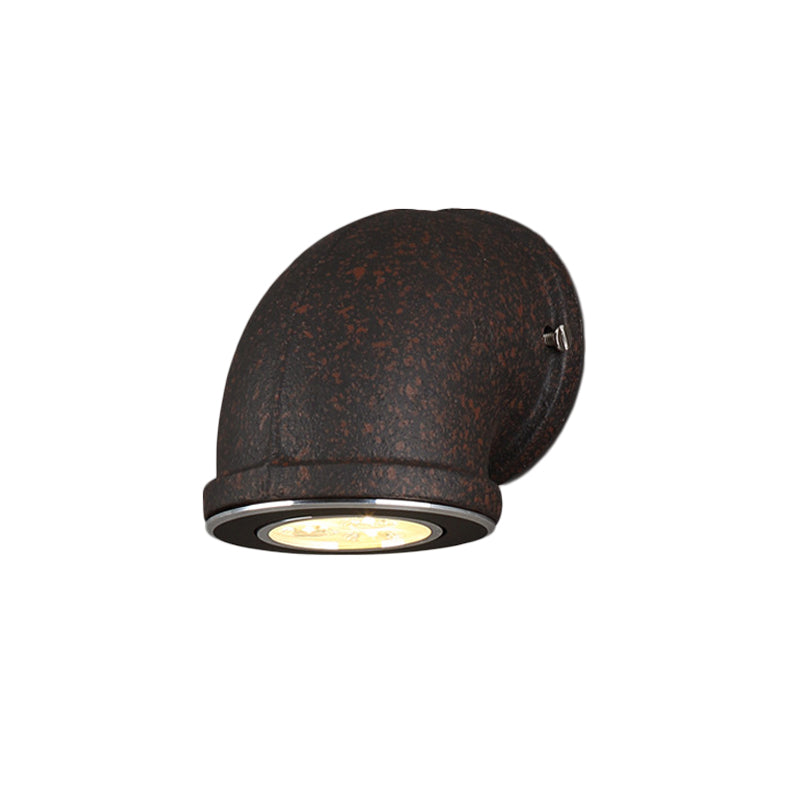 BowLift | Iron Black Surface Wall Sconce Water Pipe/Cage/Fist-shaped 1-Bulb Industrial Style Wall Mounted Light Fixture