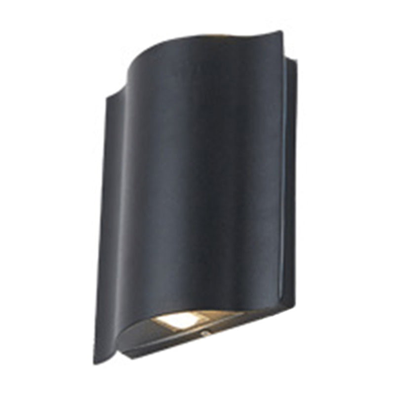 BowLift | 2/4/6-Light Patio LED Wall Light Modern Black Surface Mounted Wall Light with Wavy Metal Shade, Warm/White Light