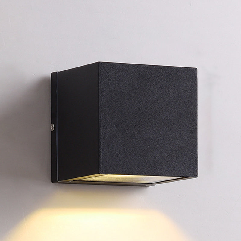 BowLift | Aluminium Block Wall Sconce Lighting Simple 1/2-Light Black Small/Big LED Surface Mount Lighting for Hallway
