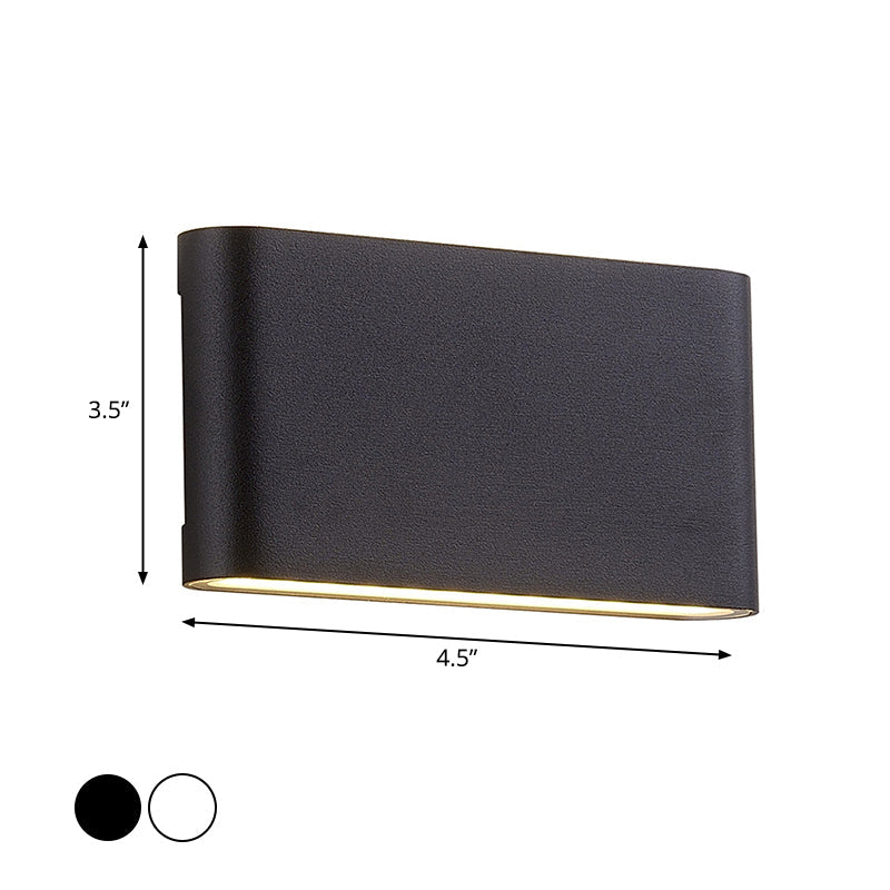 BowLift | Black/White Rectangular Built-in Wall Lamp Nordic Aluminum Small/Medium LED Wall Light