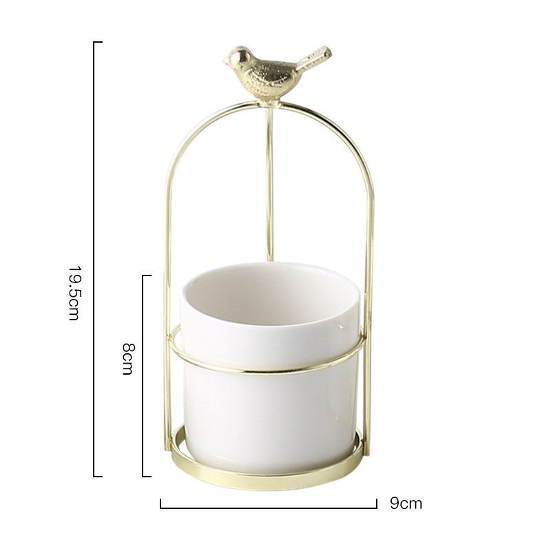 BowLift | Flower plant pots with bird design for stylish decoration