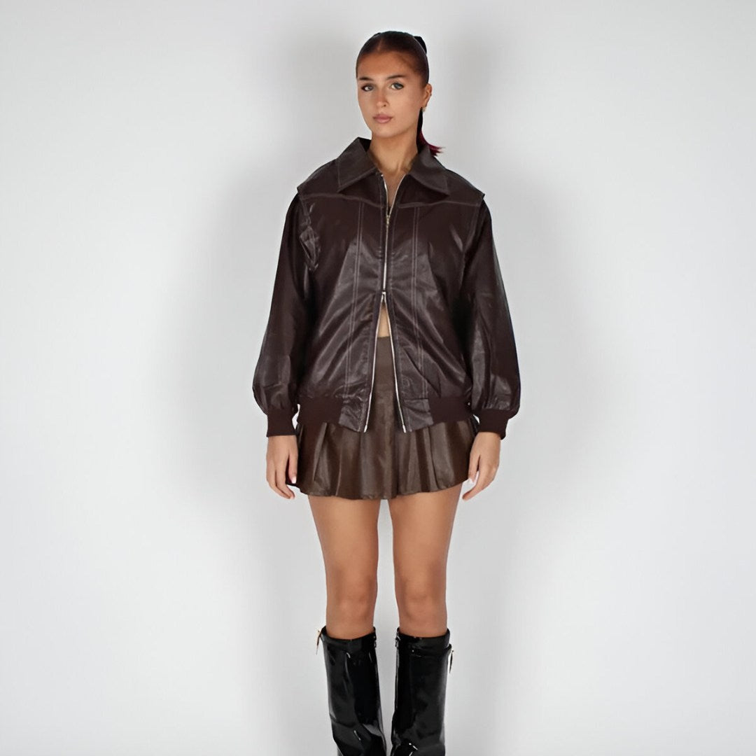 Urban Elegance Vegan Leather Jacket