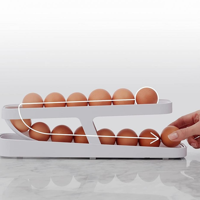 BowLift | Automatic Scroll Egg Holder Storage Box