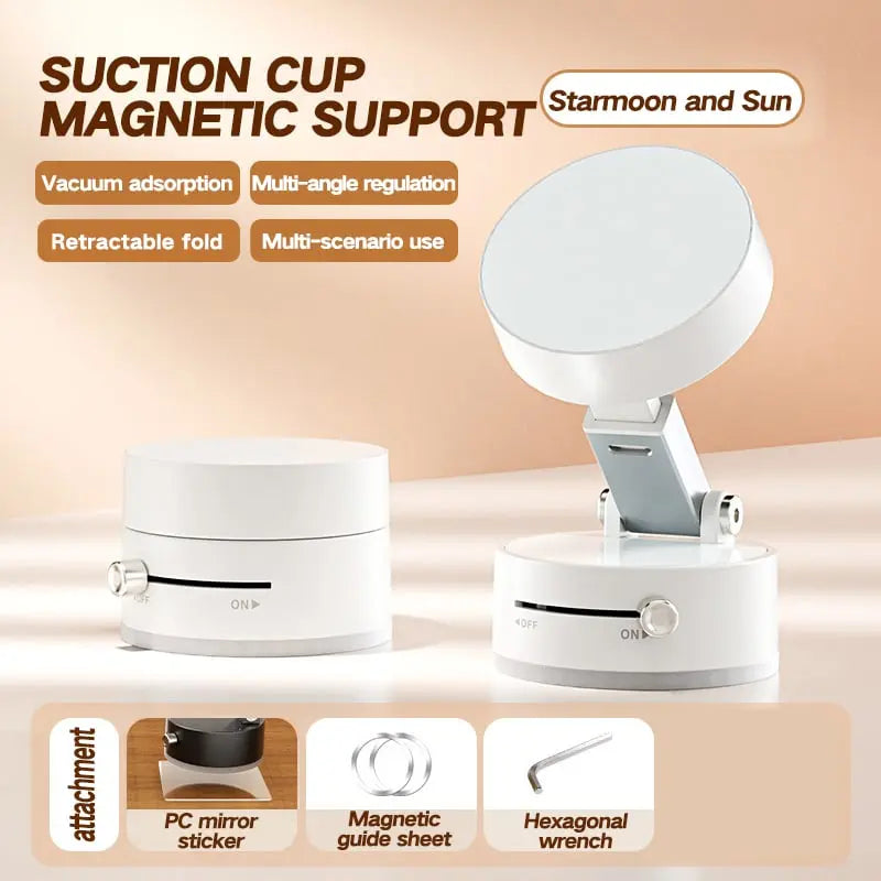 BowLift | Foldable Magnetic Phone Holder with Strong Vacuum Adhesion