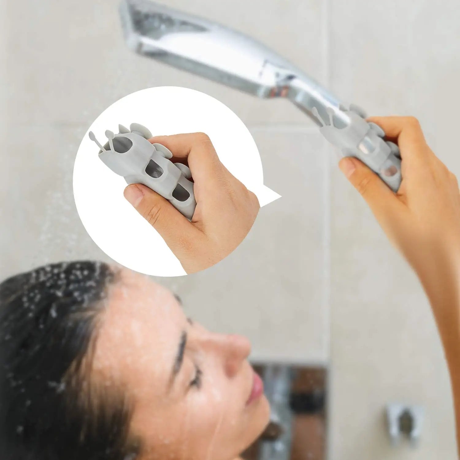 BowLift | Adjustable shower head holder with strong suction cup