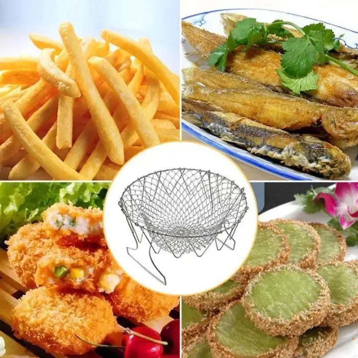 BowLift | Expandable Stainless Steel Sieve Basket for Frying & Draining