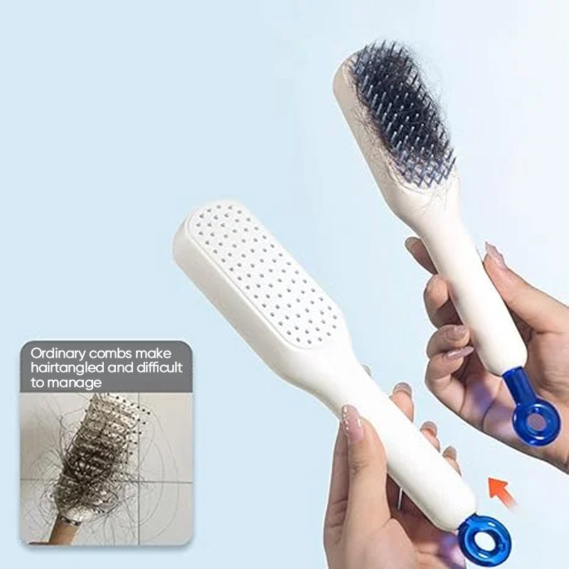 BowLift | Self-cleaning anti-static massage comb
