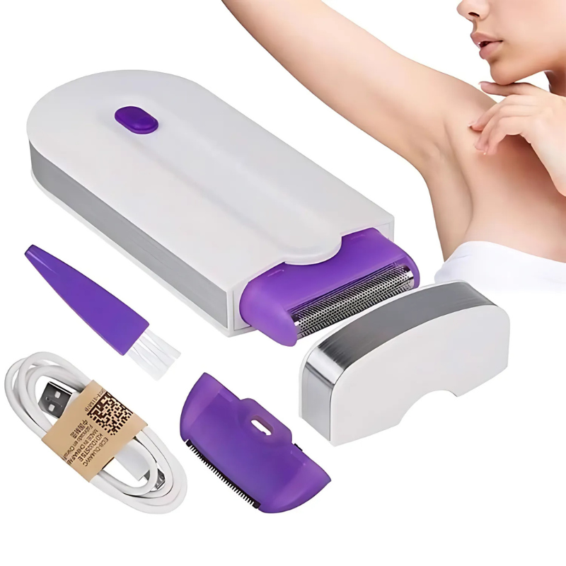 BowLift | FluweelSmooth Pro – Painless Laser Hair Removal Device with Sensa-Light Comfort | For Face & Body