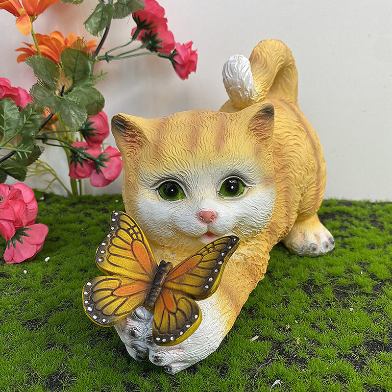 BowLift | Cat & Butterfly Solar Light Garden Decor