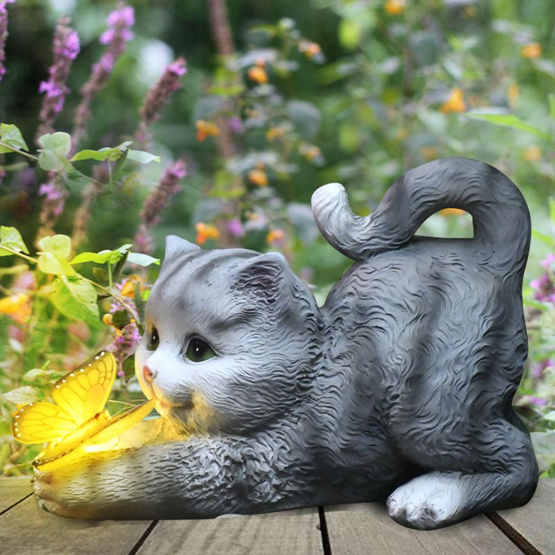 BowLift | Cat & Butterfly Solar Light Garden Decor