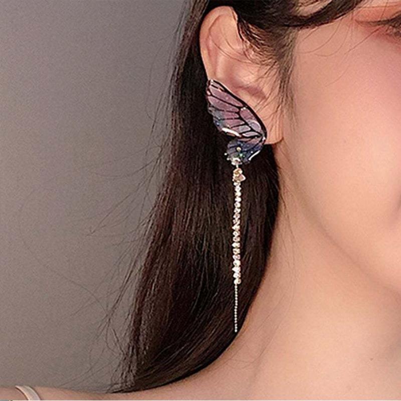 BowLift | Butterfly Fringe Long Earrings