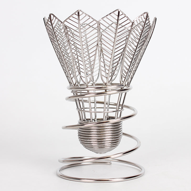 BowLift | Creative Stainless Steel Badminton Shaped Pen Holder, for Home, Office and Gifts